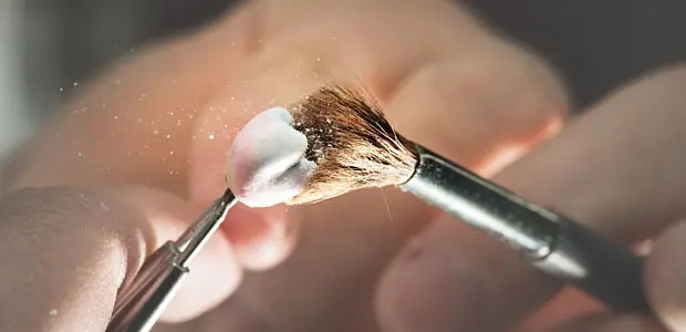 cleaning a tooth