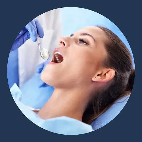 a patient getting a dental examination